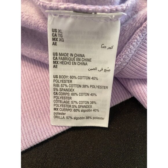 Ideology You Are Beautiful Graphic Sweatshirt ladderback Purple Size XL NWT - Picture 7 of 8